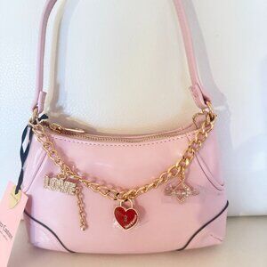 NWT JUICY COUTURE V LOVE COMES SOFTLY POUCH BAG PINK